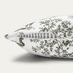 Australian Cattle Dog Sage Green French Toile Pillow