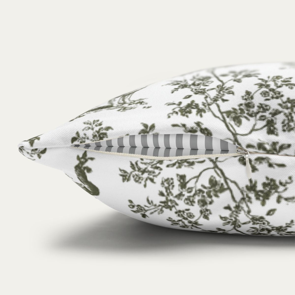 Border Collie Sage Green French Toile Pillow