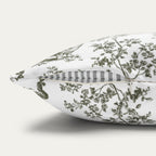 Corgi Sage Green French Toile Pillow