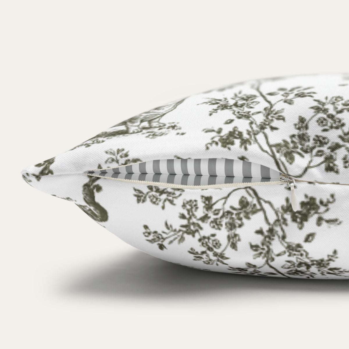 Corgi Sage Green French Toile Pillow