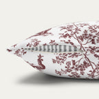 Scottish Terrier Burgundy French Toile Pillow