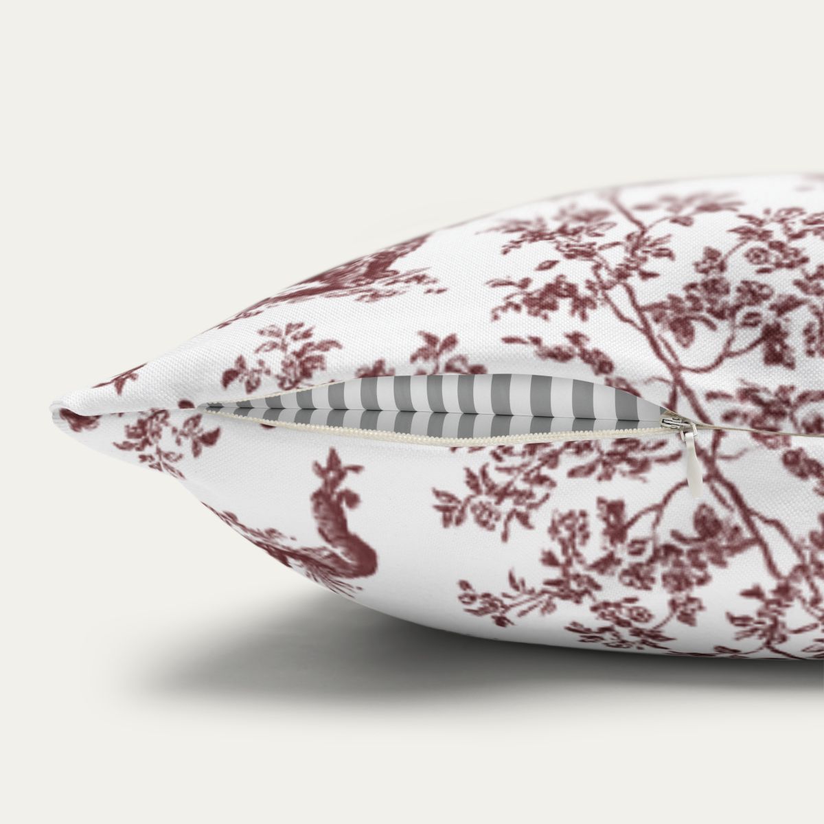 Scottish Terrier Burgundy French Toile Pillow