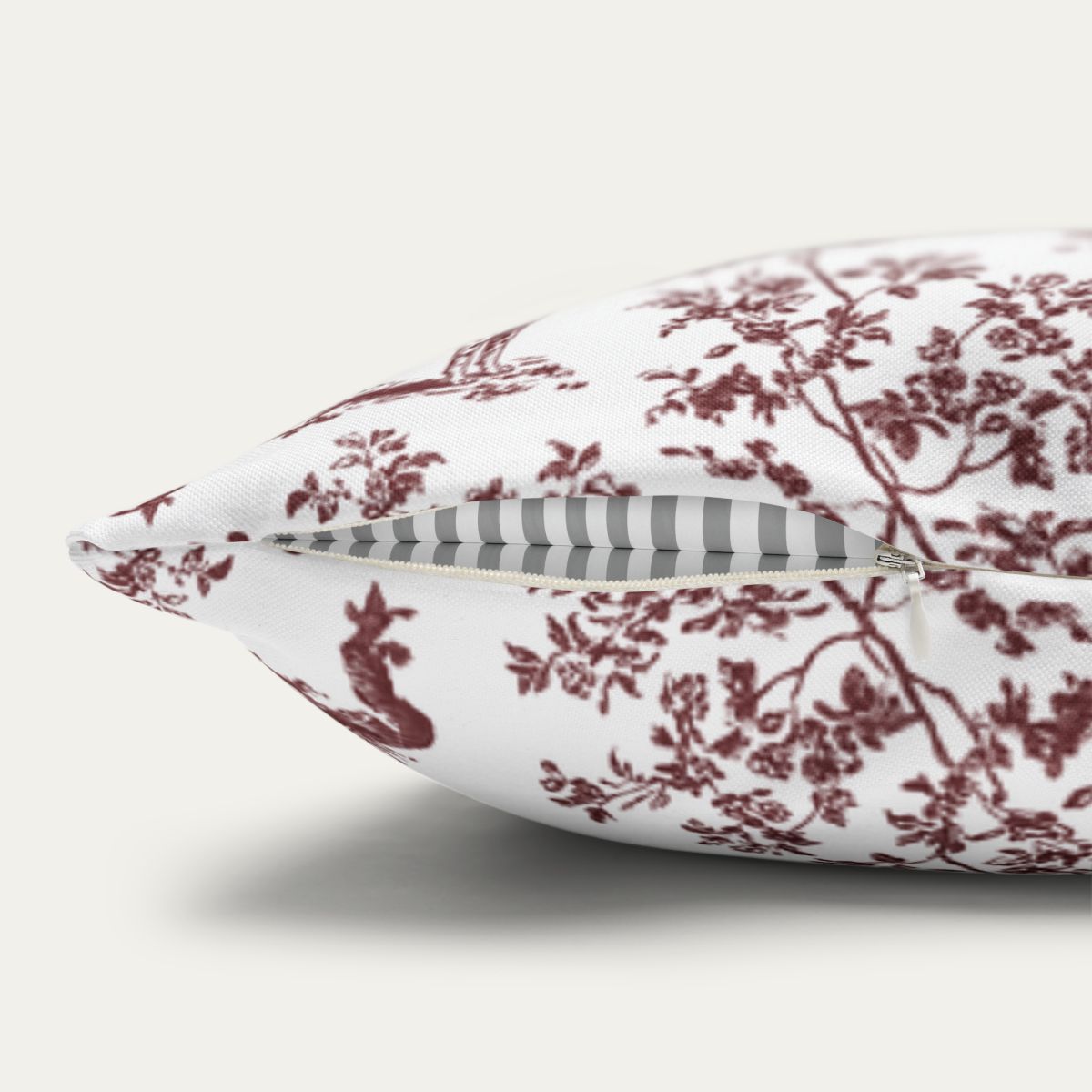 Dalmatian Burgundy French Toile Pillow