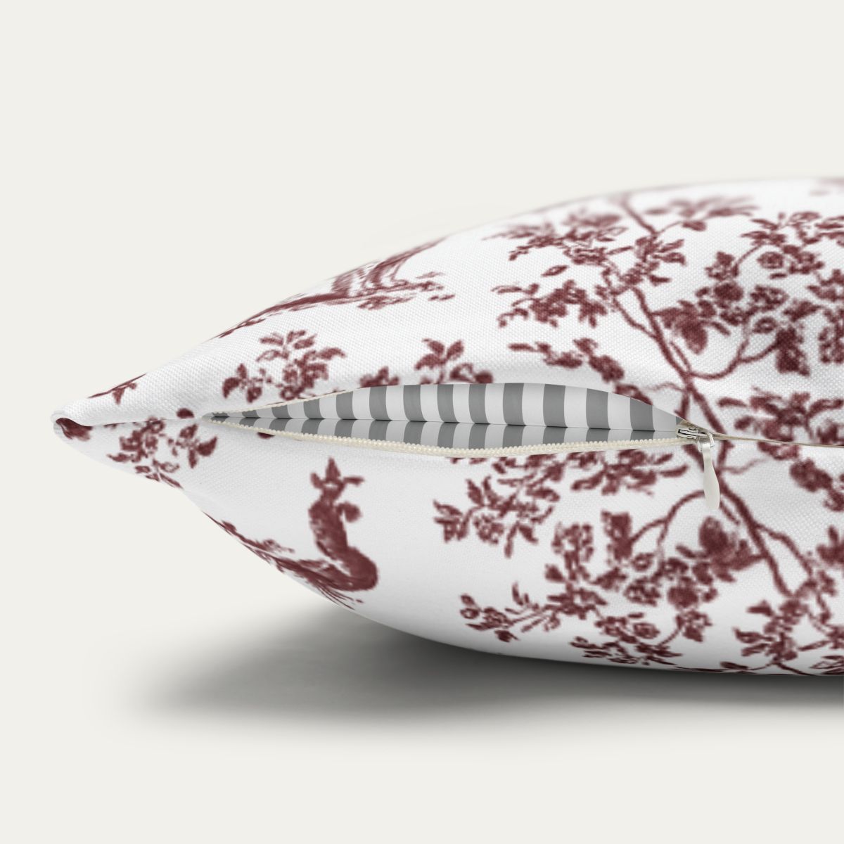English Springer Spaniel Burgundy French Toile Pillow