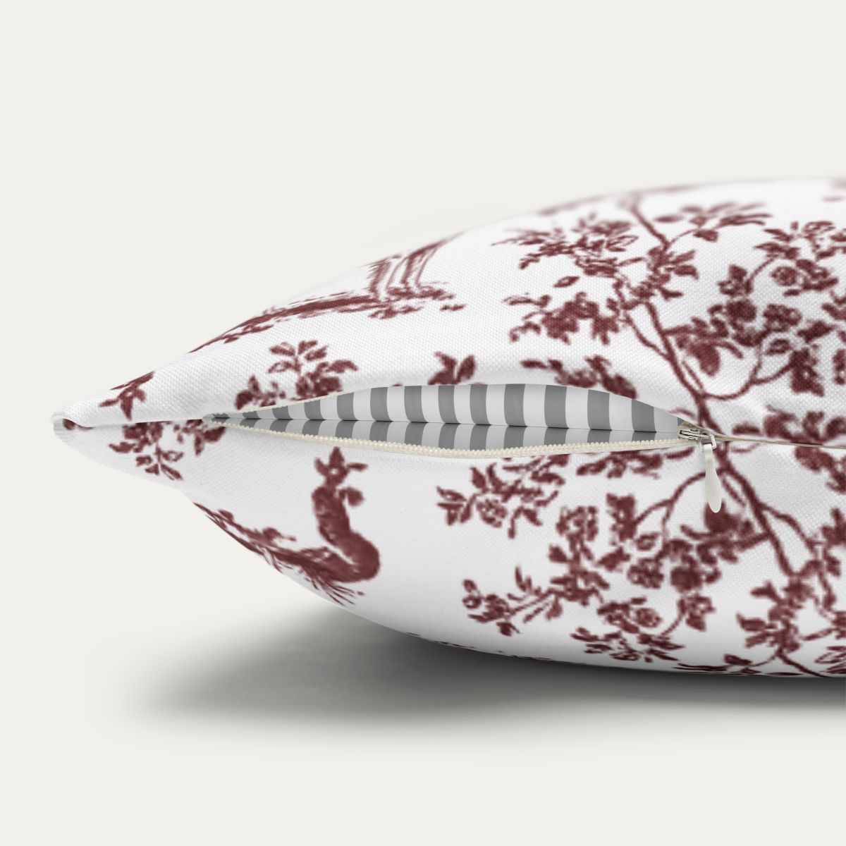Saluki Burgundy French Toile Pillow