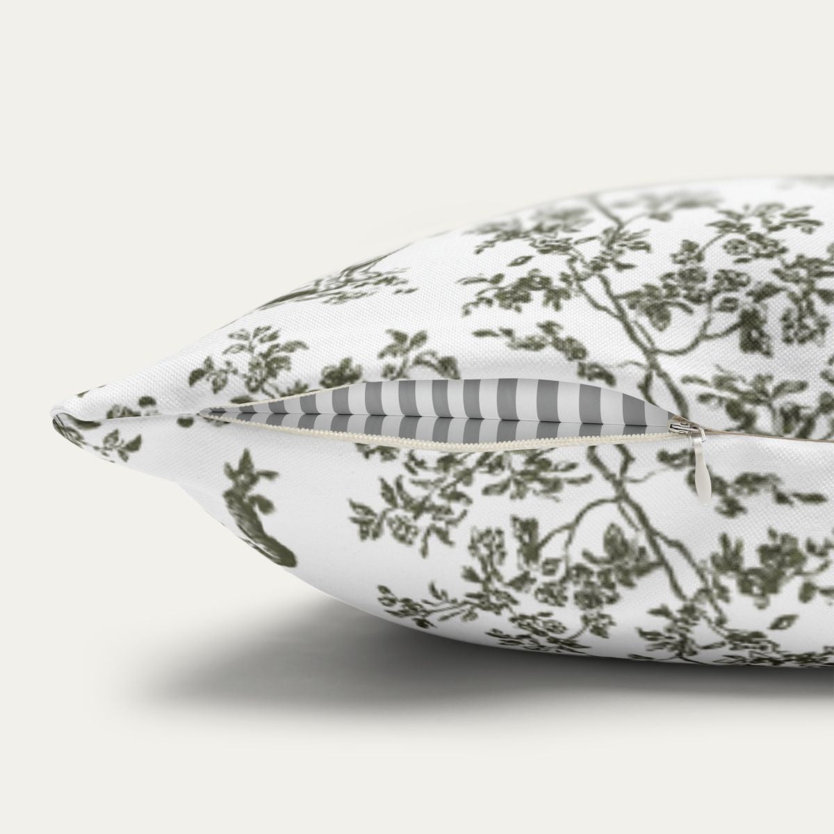 Basset Hound Sage Green French Toile Pillow