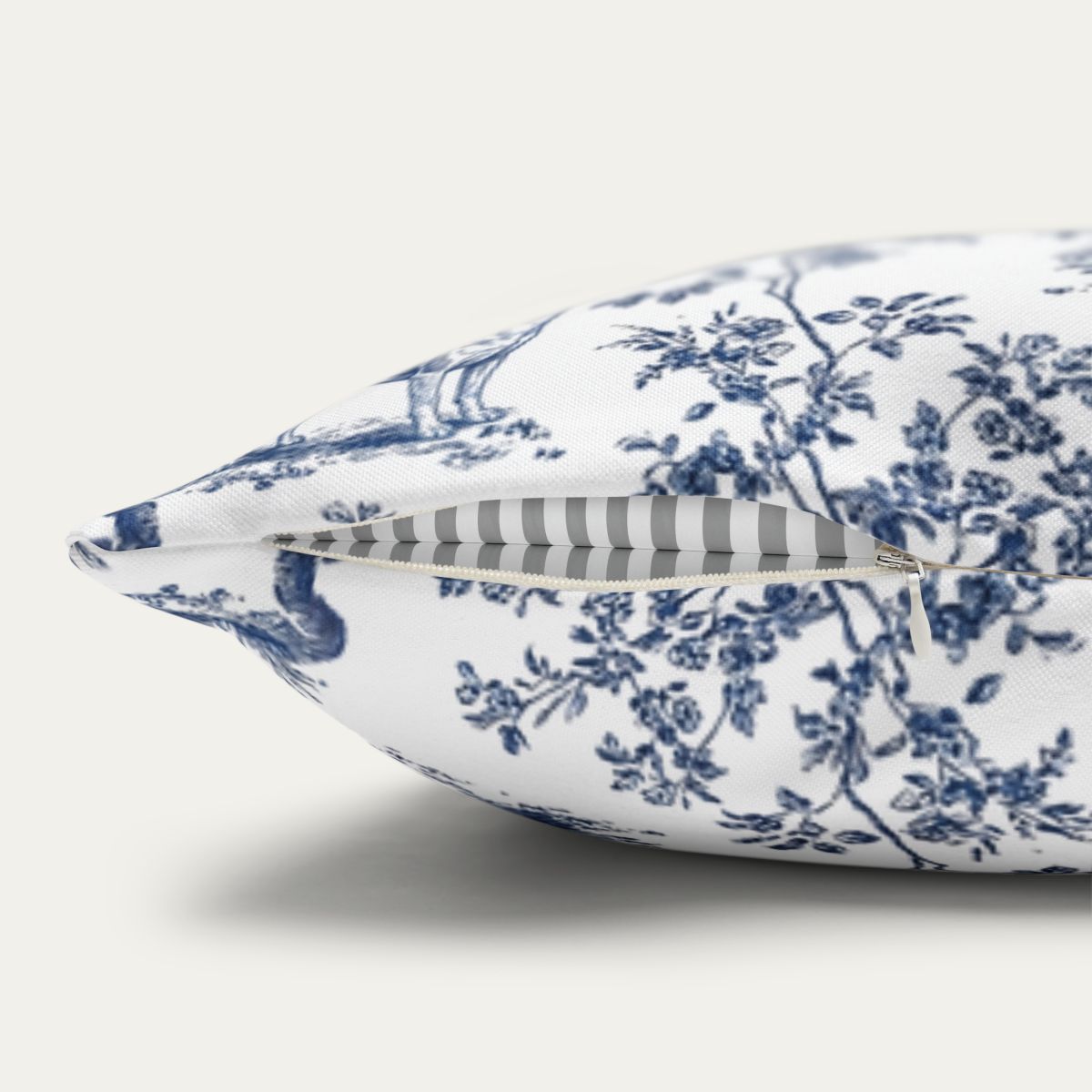 Chihuahua Shorthaired Blue French Toile Pillow
