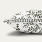 Shiba Inu Sage Green French Toile Pillow