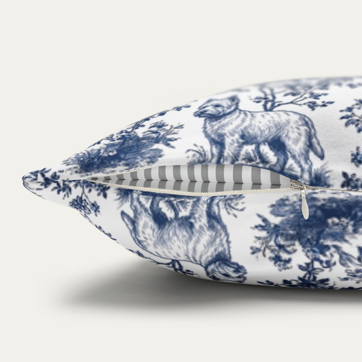 Westie Blue French Toile Pillow