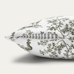 Jack Russell Terrier Sage Green French Toile Pillow