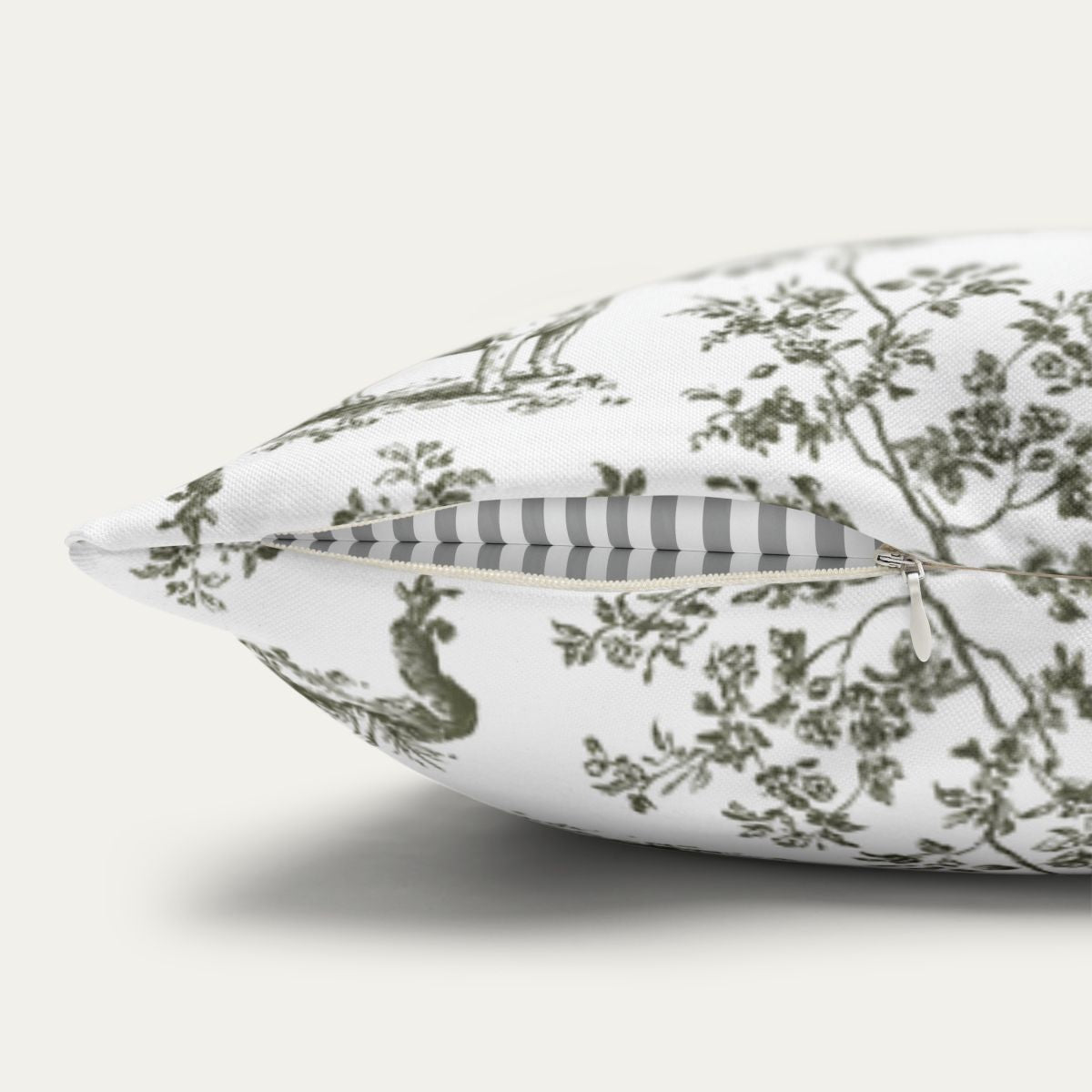 Jack Russell Terrier Sage Green French Toile Pillow