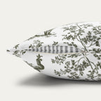 Siamese Cat Sage Green French Toile Pillow