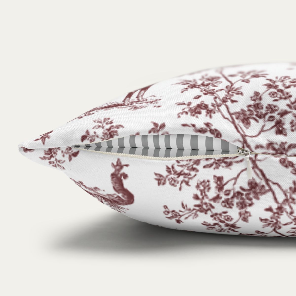 Doberman Burgundy French Toile Pillow