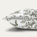 Yorkshire Terrier Sage Green French Toile Pillow