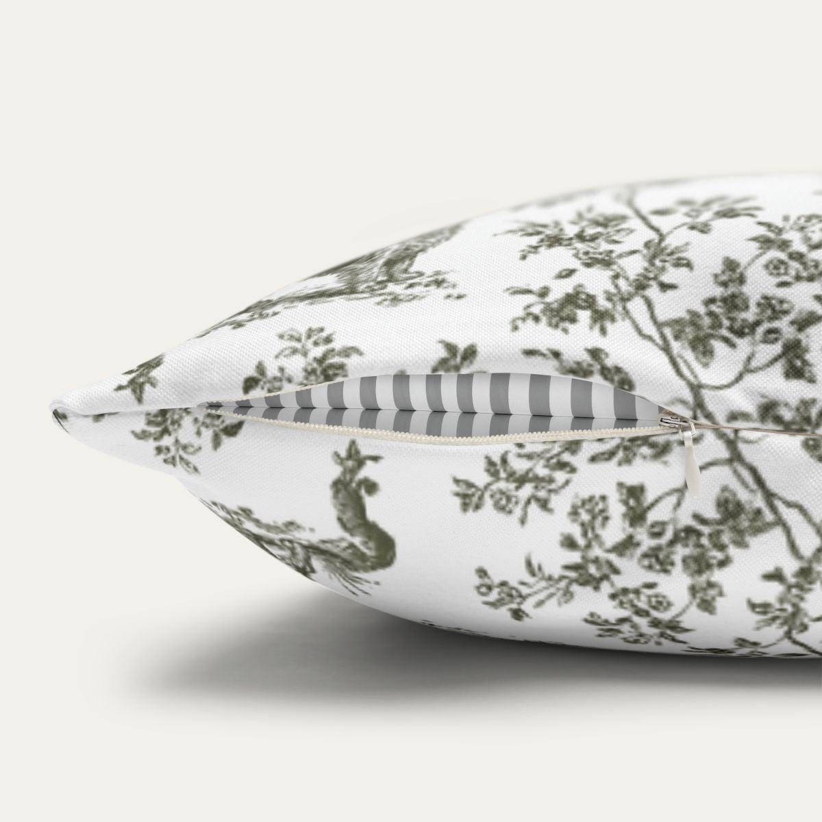 Yorkshire Terrier Sage Green French Toile Pillow