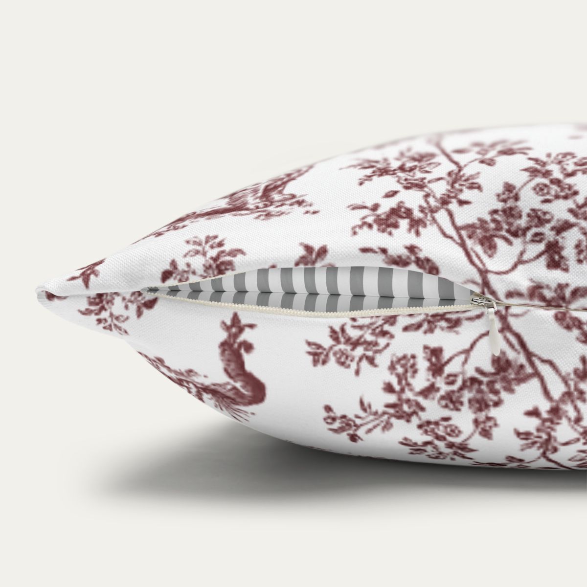 Cocker Spaniel Burgundy French Toile Pillow