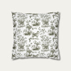 Akita Sage Green French Toile Pillow