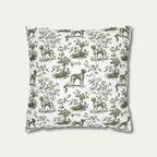 Rhodesian Ridgeback Sage Green French Toile Pillow