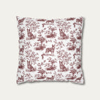 Australian Cattle Dog Burgundy French Toile Pillow