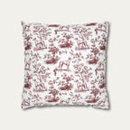 Whippet Burgundy French Toile Pillow