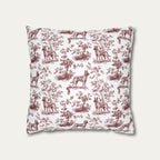 Belgian Malinois Burgundy French Toile Pillow