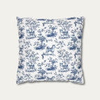 Shiba inu Blue French Toile Pillow