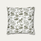Cocker Spaniel Sage Green French Toile Pillow