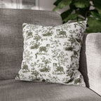 Australian Shepherd Sage Green French Toile Pillow