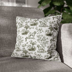 Shar Pei Sage Green French Toile Pillow