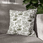 Labrador Retriever Sage Green French Toile Pillow