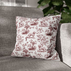 Goldendoodle Burgundy French Toile Pillow