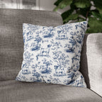 Jack Russell Blue French Toile Pillow
