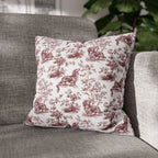 Dachshund Longhaired Burgundy French Toile Pillow