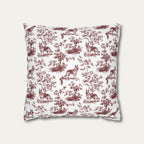 German Shepherd Burgundy French Toile Pillow