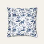 Tabby Cat Blue French Toile Pillow