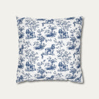 Cocker Spaniel Blue French Toile Pillow