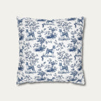 Basenji Blue French Toile Pillow