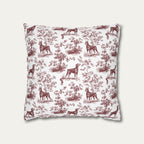 Doberman Burgundy French Toile Pillow