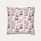 Samoyed Burgundy French Toile Pillow
