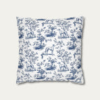 Greyhound Blue French Toile Pillow