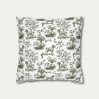 Wirehaired Pointing Griffon Sage Green French Toile Pillow