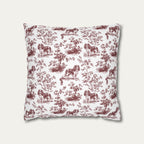Cavalier Spaniel Burgundy French Toile Pillow