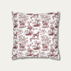 Weimaraner Burgundy French Toile Pillow