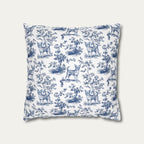 Chihuahua Shorthaired Blue French Toile Pillow