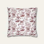 Akita Burgundy French Toile Pillow