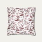 Bichon Frise Burgundy French Toile Pillow