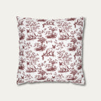 Siamese Cat Burgundy French Toile Pillow