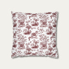 Shetland Sheepdog Burgundy French Toile Pillow
