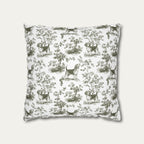 Beagle Sage Green French Toile Pillow