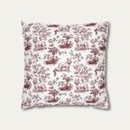 Westie Burgundy French Toile Pillow